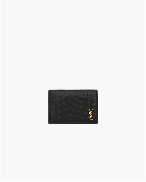 ysl card case crocodile|CASSANDRE card case in CROCODILE.